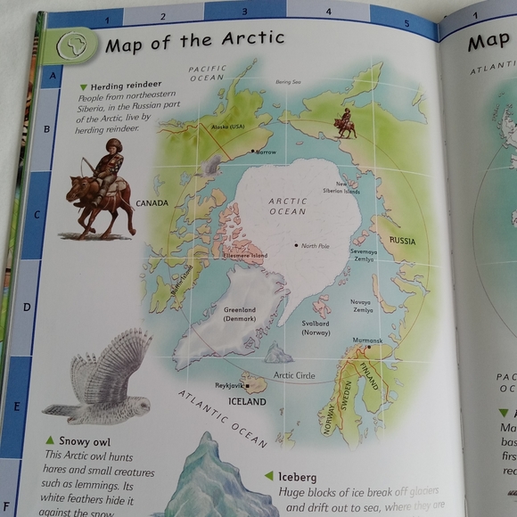 " Explore & Learn Atlas of the World " Kids Book Elementary Homeschool Hardcover - Picture 10 of 16